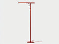 Lampe de bureau sur pied 55×24×155 cm - métal rouge brique - tête horizontale à éclairage direct pour chambre à coucher